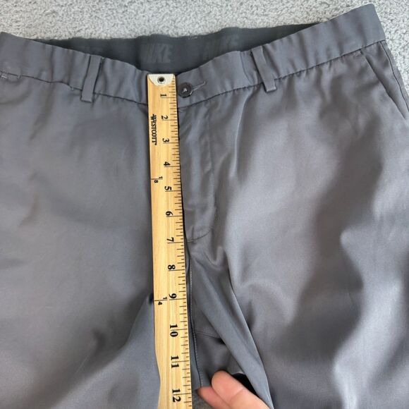 Nike Pants Mens 33x31 Grey Dri-Fit Golf Slacks Flat Front Performance Stretch - Picture 6 of 11
